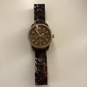 tortoiseshell michael kors watch